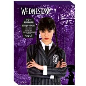 Wednesday Addams Costume Wig Wednesday Netflix TV Series Halloween New in Box